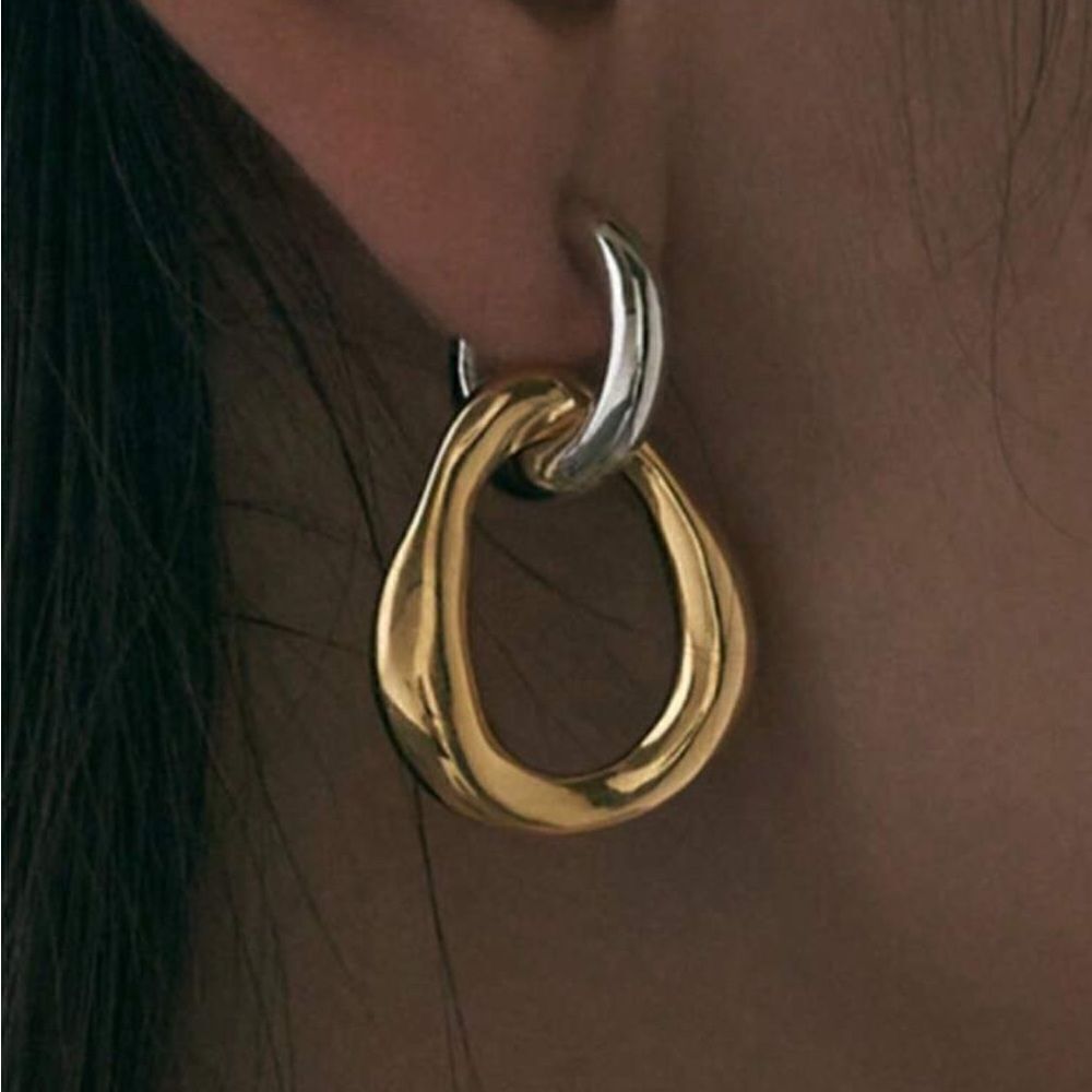 Minimalist hoop earrings N358